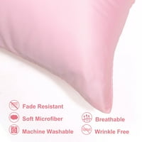 Уникатни поволни цени свилени сатенски перници, розова, кралица 21 x31