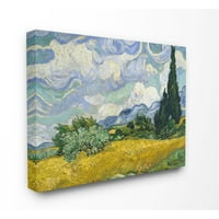 Колекцијата за украси на куќи „Ступел дома“ Ван Гог пченица со Кипарс пост импресионистичко сликарство платно