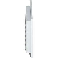 Ekena Millwork 26 W 34 H врв на врвот на теренот за проветрување: Функционален, PVC Gable Vent W 1 4 рамка