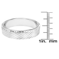 Крајбрежен накит од не'рѓосувачки челик полиран дијагонален жлечен прстен