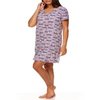 Sleepубов и ко. Loveубовта и срцата на жените и печати лажичка со кратки ракави за пижама за пижама