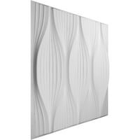 Ekena Millwork 5 8 W 5 8 H врба Endurawall Декоративен 3Д wallиден панел, бел