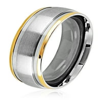 Крајбрежен накит со двојно тонан удобност се вклопува во прстен од не'рѓосувачки челик