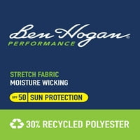 Машка изведба на Бен Хоган лесна грижа солидна маица со кратки ракави Поло
