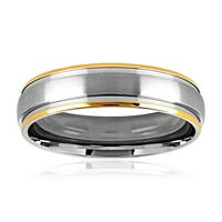 Крајбрежен накит со двојно тонан удобност се вклопува во прстен од не'рѓосувачки челик