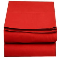 Thread Count Inc Deep Pocket 1-Peece etted Leate, Twin Twin XL големина, црвена боја