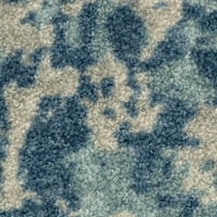 Мејплс килими хоризонт апстрактна килим за влез во затворен простор, сина, 1'8 x2'10