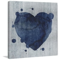 Сино срце Сликарство печатење на завиткано платно