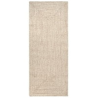 Nuloom Wynn плетенка во затворен килим на отворено, 2 '6 12', тен