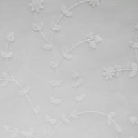 Гарсија извезена завеса чиста со детали за лушпа 52 84 во бело