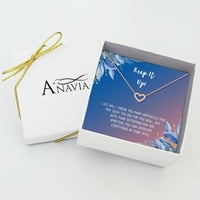 Anavia Продолжете со картички подарок накит, ѓердан за инспиративни картички, расположени подароци, охрабрување