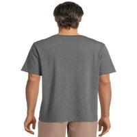 Атлетски работи маица за меки џебни кратки ракави за мажи, големини S-4XL
