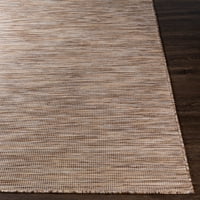 Уметнички ткајачи Зали темно кафеава 2'6 4 'Традиционален килим со цврст правоаголник