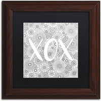 Трговска марка ликовна уметност xox платно уметност од здраво ангел, црна мат, дрвена рамка