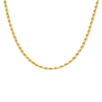Brilliance Fine Jewelry 10k жолто злато полиран ѓердан од ланец на јаже, 22 “