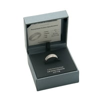 Forever Faces CT TW TW Lab Grown Diamond Sterling Silver Wednal Band Ring, возрасна жена