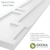 Ekena Millwork 12 W 52 H TRUE FIT PVC HASTINGS FIXED MONT SLUSTERS, недовршени