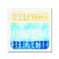 Трговска марка ликовна уметност „Добредојдовте плажа 2“ платно уметност од LightboxJournal