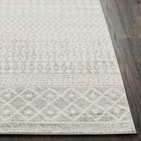 Уметнички ткајачи Елазиз Геометриска област килим, надвор од бело, плоштад 5 '