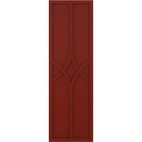 Ekena Millwork 15 W 66 H TRUE FIT PVC CEDAR PARK FIXED MONTING SULTTERS, PEPPER RED