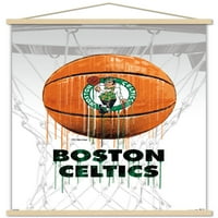Бостон Селтикс - Постери за wallид со капење со дрвена магнетна рамка, 22.375 34