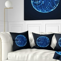 DesignArt Сини блескави честички - Апстрактна перница за фрлање - 18x18