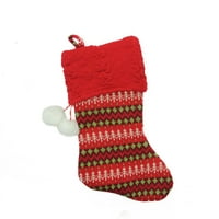 19 Црвен и зелен џемпер плете декоративно божиќно порибување