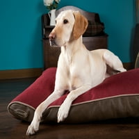 Scruffs® Хилтон меморија пена душек за домашни миленици, ортопедски кревет за миленичиња, обвивка отпорна на вода, база што не се лизга-Бургундија