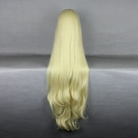 Уникатни поволни перики за човечка коса за жени кадрава перика со перика капа 35 златен тон