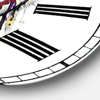 ДизајнАрт „Бес на боја на диви тигари“ голем часовник со wallидови