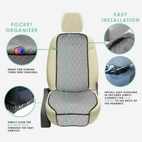 Група AffH1016Gray Neosupreme Universal Fit Car Seat Seat Seat Pront Set Grey W. Освежувач на воздухот