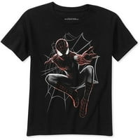 Marvel Spiderman Black Shine Graphic Tee