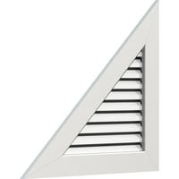 Ekena Millwork 36 W 36 H десен триаголник Gable Vent - Функционален левиот страничен терен, PVC Gable отвор
