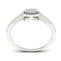 1 5CT TDW Diamond S Sterling Silver Halo Bridal Set
