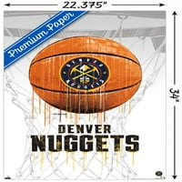 Денвер Нагетс - Постери за капење на кошарка со капење, 22.375 34