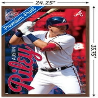 Braves Atlanta - Остин Рајли wallид постер, 22.375 34 Рамка