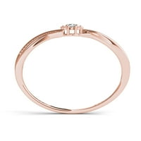 1 20CT TDW Diamond 10K Rose Gold Solitaire Ring