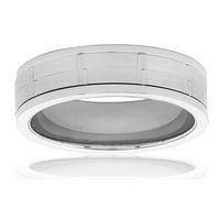 Крајбрежен накит од не'рѓосувачки челик четкан финиш со двојно вртење прстен