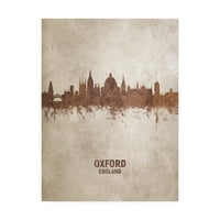 Трговска марка ликовна уметност „Оксфорд Англија Руст Скајлин“ Канвас уметност од Мајкл Томпсет