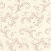 Mirage Isleworth Grey Floral Scroll Wallpaper