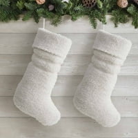 Мојата куќа во Тексас Лилијан Слоновата Коска Шенил Божиќни чорапи, 20 10