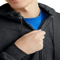Hanes Essentials Men's Ecosmart Fleece Full Zip Hoodie, големини до 3XL