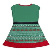 Olоли џемпери девојки Божиќен нов фустан од џемпер, големини 4-16
