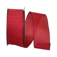 Хартија метална лента за Божиќна жица, црвена, 2,5in 20yd, 1 пакет
