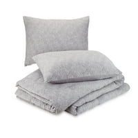 Ayesha Curry Meridian Jacqued Comforter Set, Full Queen, Grey