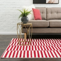 Уникатен разбој Вилијамсбург, шарени традиционални килими, црвено