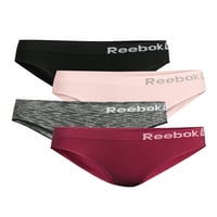 Reebokенски женски беспрекорни гаќички за бикини, 4-пакувања